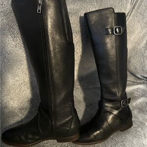 Ugg Tall Black Leather Riding Boots